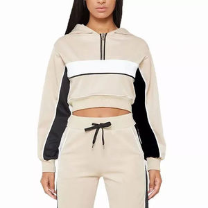 Ensemble de survêtement sportif pour femmes en velours léger d'hiver à capuche en 2 pièces - Product Image 2