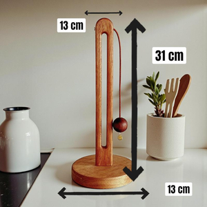 Portarrollos de Papel de Cocina de Madera Hecho a Mano |   Portarrollos de Papel Ecológico para Cocina - Product Image 5