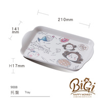Assiette en mélamine incassable de 8 pouces pour enfants, idéale pour les desserts, la restauration et les écoles maternelles