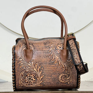 Nouveaux Sacs de Voyage Unisexe en Cuir Floral Façonné à la Main Style Western 2026 – Sacs Polochons Moyens Speedy et Sacs Bandoulière Weekender - Product Image 5