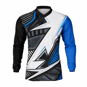 Maillots de motocross personnalisés à manches longues pour équipes, maillots de moto tout-terrain anti-UV % polyester unisexe - Product Image 3