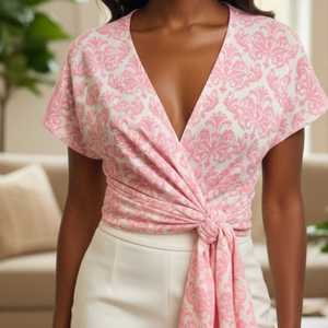 <b>Pink</b> White Damask Shawl <b>Wrap</b> for Women Soft Lightweight Elegant Floral Pattern Fashion Scarf Stole for Party Evening Wear Gift - Product Image 3