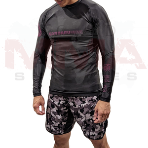 เสื้อรัดรูปแขนยาวสำหรับผู้ชายผ้า UV UPF 50 + เสื้อโต้คลื่น & MMA BJJ rashguard ตามสั่ง - Product Image 3