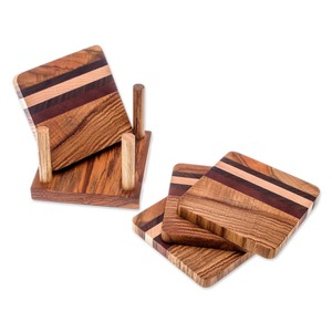 Sous-verres élégants en bois naturel, réutilisables, résistants à la chaleur, pour cuisine et café, au meilleur prix - Product Image 2