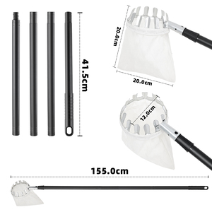 Raccogli Frutta con Manico in Ferro e Sacchetto di Raccolta in Tessuto, Attrezzo Leggero per la Raccolta in Frutteto - Product Image 4