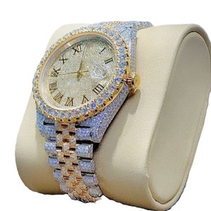 High End Luxury Antique Analog Diamond Quartz <b>Watches</b> Hiphop Custom <b>Gold</b> Plated Automatic <b>Mens</b> Business Sports - Product Image 5