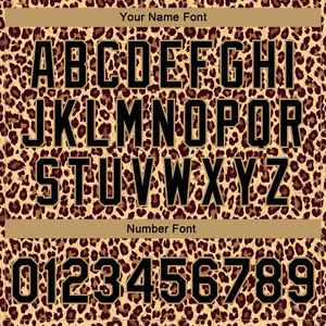 Men's Leopard Print Varsity <b>Jacket</b> Custom Name Number Sublimation Print Casual Autumn Wear Turn-down Collar Regular Fit - Product Image 3