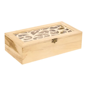 Cajas Rectangulares de Madera con Diseño Grabado y Acabado en Madera Natural de Alta Calidad para Almacenamiento en el Hogar - Product Image 5