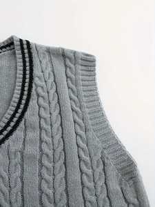 Pull tricoté personnalisé pour homme, motif flocon de neige Fair Isle nordique, col rond, chaud pour l'hiver, idéal pour les fêtes, vente en gros - Product Image 4