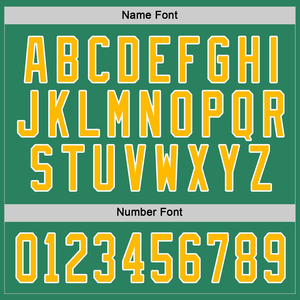 Custom Ice Hockey Jersey Green Yellow V-Neck Full Sleeve Moisture Wicking <b>Athletic</b> Fit Sublimation Print Team Logo Stitched - Product Image 2