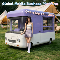Remorque de chariot alimentaire mobile personnalisable avec congélateur et équipement commercial pour sorbets aux framboises