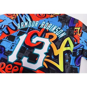 Custom Graffiti Embroidered Zipper-Up Hoodie Men's <b>Sublimation</b> Streetwear Regular Fit Breathable Eco-Friendly 100% Cotton - Product Image 4