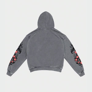 Sweats à capuche délavés pour hommes, logo personnalisé, couleur respirante, 100% coton, nouvelle tendance mode, sweats à capuche délavés pour homme, haute qualité - Product Image 2