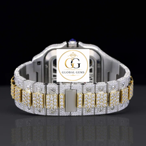 Best Selling Custom Full Iced Moissanite Diamond Arabic Dial Watch Luxurious Antique Style Stainless Available for Best Sale - Product Image 5