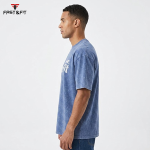 Factory Direct Sale Heavyweight Custom High Quality Acid Wash T <b>Shirt</b> <b>for</b> <b>Men</b> Fitness & Casual Wear Comfortable T-<b>shirt</b> <b>for</b> <b>men</b> - Product Image 3
