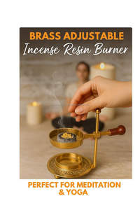 Quemador de incienso de resina ajustable de latón con aspecto antiguo, sin carbón, para Bakhoor y Dhoop, ideal para Pooja y Spa - Product Image 3