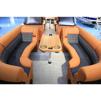 Bateau ponton électrique en aluminium haut de gamme pour la pêche, les croisières sur le lac, les sports nautiques et le transport de passagers en famille ou en entreprise