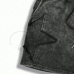 Pantalones Cortos de Algodón con Efecto Ácido TELLUS APPAREL, de Venta Caliente a Precio de Fábrica, con Cordón Ajustable, Cintura Elástica, Casuales, de Secado Rápido, Premium para Hombre - Product Image 4