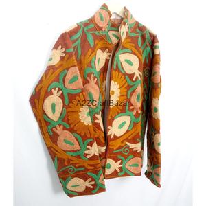 Veste élégante à col mandarin brodé pour femme, écologique, séchage rapide, doublure en coton respirant - Product Image 5