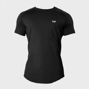 Camisetas Básicas de Cuello Redondo para Hombre al por Mayor, con Logotipo Personalizado Serigrafiado, Color Sólido, Tejido Suave - Product Image 3