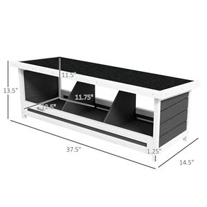 Accessori per Pollaio Grigio con Tetto in Asfalto - Cassette di Nidificazione in Legno Usate per 3 Galline o Più, per Gabbie da Deposizione per Uso Agricolo - Product Image 3