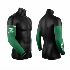 ปลอกแขนกีฬา TAISON SPORTS รุ่น Unisex 220 GSM ผลิตจากโพลีเอสเตอร์และสแปนเด็กซ์คุณภาพพรีเมียม สีขาว แห้งเร็ว พิมพ์ลายดิจิตอล รับสกรีนโลโก้ตามแบบ - Product Image 6
