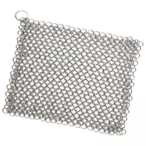 Trusted Manufacturer Metal Chainmail Scrubber With Flexible Ring Mesh For Cleaning Cast Iron <b>Cookware</b> Pots And Pans - Product Image 1