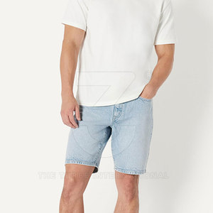 Pantalones cortos de mezclilla para hombre, transpirables, de algodón puro, lavado ligero, cómodos, de corte holgado, para actividades de ocio, para adultos - Product Image 6