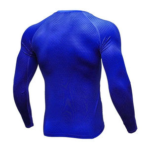 Camiseta de Compresión Deportiva Unisex con Logotipo Personalizado, Ecológica, de Spandex/Poliéster, para Gimnasio, Surf, Buceo, Color Naranja, Manga Larga - Product Image 4