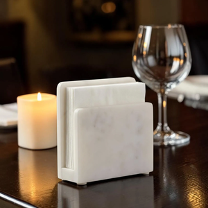 Eco-Friendly Dinnerware Decorative napkin holder Premium handmade White marble tissues Holder At <b>Cheap</b> price - Product Image 6