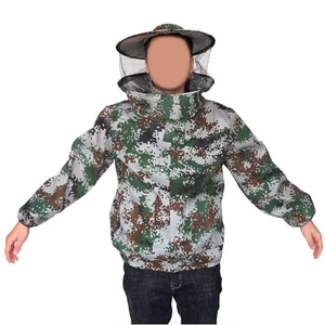 Chaqueta Protectora de Apicultura Blanca Personalizada de Tres Capas con Velo Protector, Ajuste Holgado, Abrigo de Seguridad Contra Avispas, Unisex, Talla Grande - Product Image 3