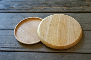 Platos de madera para servir, para el hogar, la cocina y la comedor, platos de madera hechos a mano con acabado liso y pulido - Product Image 3