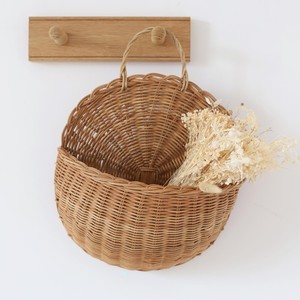 Cesta colgante de ratán de gran calidad, contenedor de almacenamiento tejido a mano, cestas colgantes de pared. - Product Image 4
