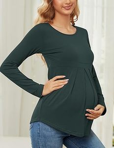 Nouvel Arrivage – T-shirt de Maternité Personnalisé à Manches Longues Respirant pour Femmes Enceintes et Allaitantes – Faible MOQ, Prix Abordable - Product Image 5