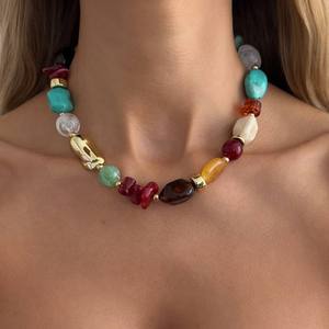 Collar de Cuentas Irregulares de Resina Hecho a Mano, Multicolor, Joyería de Moda, Artesanía Fundida, para Mujeres y Niñas, el Más Vendido y de Mejor Calidad - Product Image 5