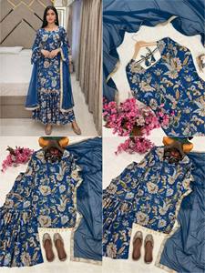 Conjunto de Traje Sharara de Algodón de Diseñador, Corte Regular, Ligero y Cómodo, Ropa Étnica para Mujer, Ideal para el Verano y un Look Festivo - Product Image 2