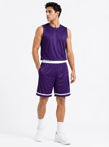 Conjunto Deportivo de Baloncesto Personalizable, Ligero y de Secado Rápido, Camiseta y Pantalones Cortos de Entrenamiento para Hombres y Adultos, 100% Poliéster - Product Image 2