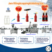 Ligne de production de machines de remplissage, de bouchage, d'étiquetage et d'emballage entièrement automatiques pour pâte de tomate visqueuse et sauce chili piquante