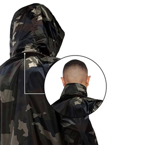 Hot Sale <b>Windbreaker</b> Set For Adult <b>Camo</b> Design Zipper Up Inner Fleece Collar <b>Windbreaker</b> Suit With Adjustable Hood - Product Image 3