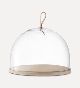 Soporte para Pastel con Cúpula de Cristal Estilo Europeo con Base de Madera Sólida, Campana para Pastel con Base de Madera, Exhibidor para Pasteles y Repostería - Product Image 2