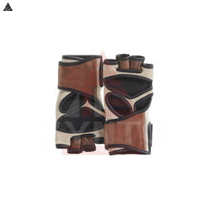 Nouveaux gants de combat demi-doigts en cuir respirant pour la boxe, le kick-boxing et l'entraînement MMA - Product Image 6