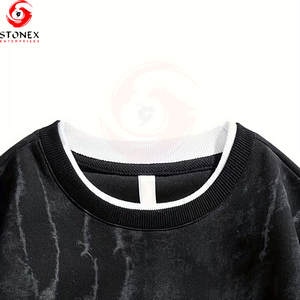 <b>Men</b> Acid Wash 100% Cotton Long Sleeve T-<b>Shirts</b> Quick Dry Breathable Eco-Friendly Casual Regular Fit Solid Customized Logo Design - Product Image 5