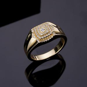 Anillo cuadrado de plata 925 premium con diamante cultivado en laboratorio para compradores mayoristas de joyería - Product Image 1