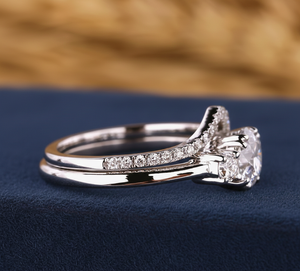 Anillo de Compromiso con Diamante Cultivado en Laboratorio de 1.21CT, Corte Redondo, VVS2, Certificado por IGI, Chapado en Rodio, Oro Blanco, Conjunto Nupcial - Product Image 3