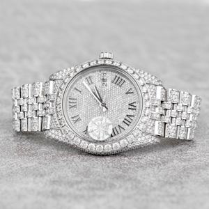 Reloj de Lujo con Moissanita para Hombre y Mujer, Cuarzo, Moissanita VVS, Analógico, Resistente al Agua 20m, Acero Inoxidable, Grosor de Caja 5mm - Product Image 2