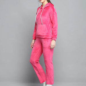 Conjunto Deportivo de Mujer Color Rosa, Colección de Invierno, Ropa Deportiva Transpirable, Sudadera 100% Algodón, Conjunto Deportivo Estampado para Mujer - Product Image 2