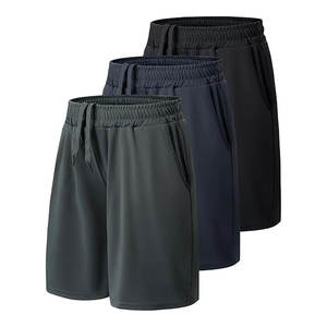 Shorts de sport pour garçons, adolescents, noirs, athlétiques, pour la course à pied, le football, le baseball, séchage rapide, avec poches, légers et respirants - Product Image 1