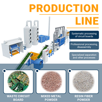Ligne de recyclage et de démontage de cartes de circuits entièrement automatique et écologique, capacité de 200-1000 kg/h pour composants électroniques