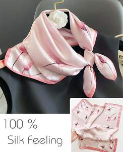 Pañuelo/Bandana de Alta Calidad Personalizado para Fiesta, para Mujer, Pañuelo Cuadrado para la Cabeza, Envoltura para el Cabello, Pañuelo para el Cuello, Sensación Suave de Satén, Estampado Elegante - Product Image 4