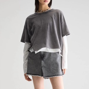 Maysun 230gsm 100% Cotton Vintage Women's <b>Crop</b> <b>Top</b> Distress Summer Acid Wash T Shirt High Quality <b>Crop</b> <b>Tops</b> Tee for Woman - Product Image 1